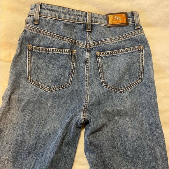 Vintage Italian Designer Etro high waisted jeans, cropped wide leg - Picture 8 of 10